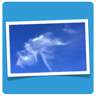 Himmel blau weiss