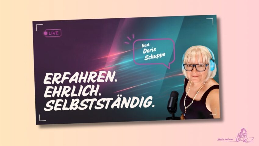 illustration livestream erfahren ehrlich selbstständig